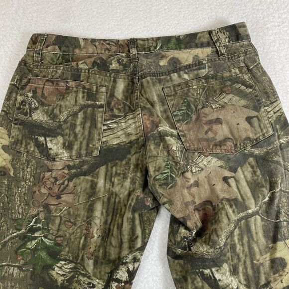 Mossy Oak Camo Pants Men 36x32 (Real 36x30) Camouflage Hunting Outdoor Y2K Green - Picture 7 of 11